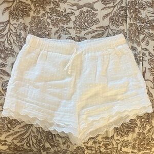 Full Tilt White Eyelet High Waist Shorts